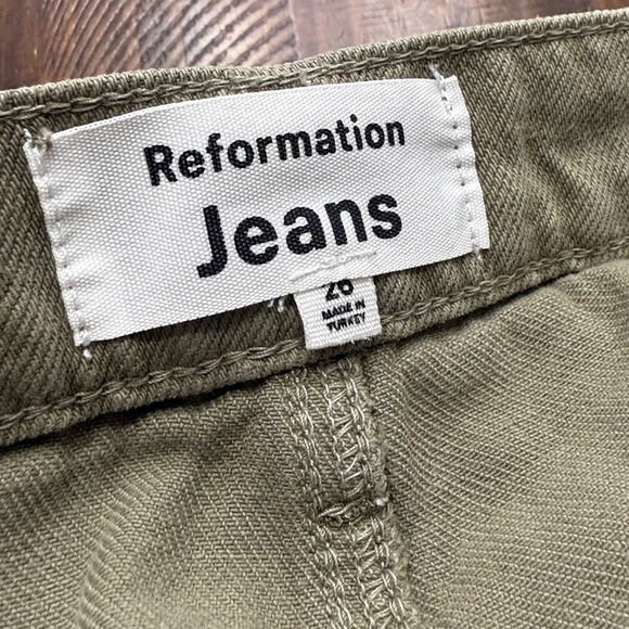 REFORMATION Bailey Utility Pants In Army Green - Picture 11 of 14